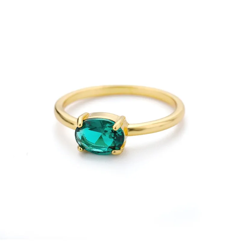 Stackable Minimalist Birthstone Rings