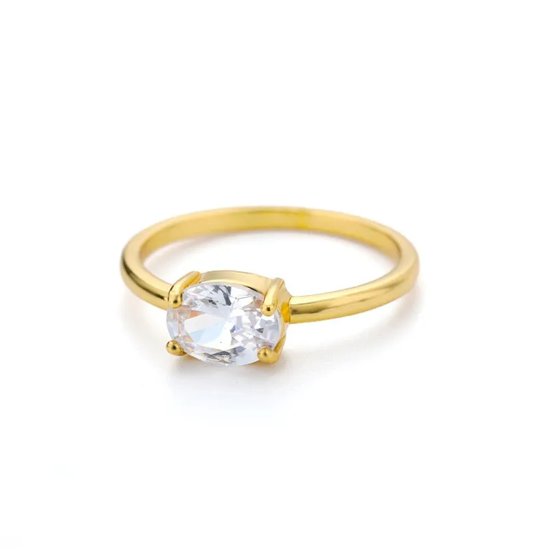Stackable Minimalist Birthstone Rings