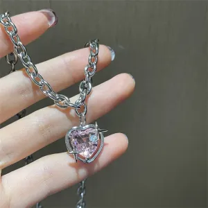 Stella Pink Heart Necklace