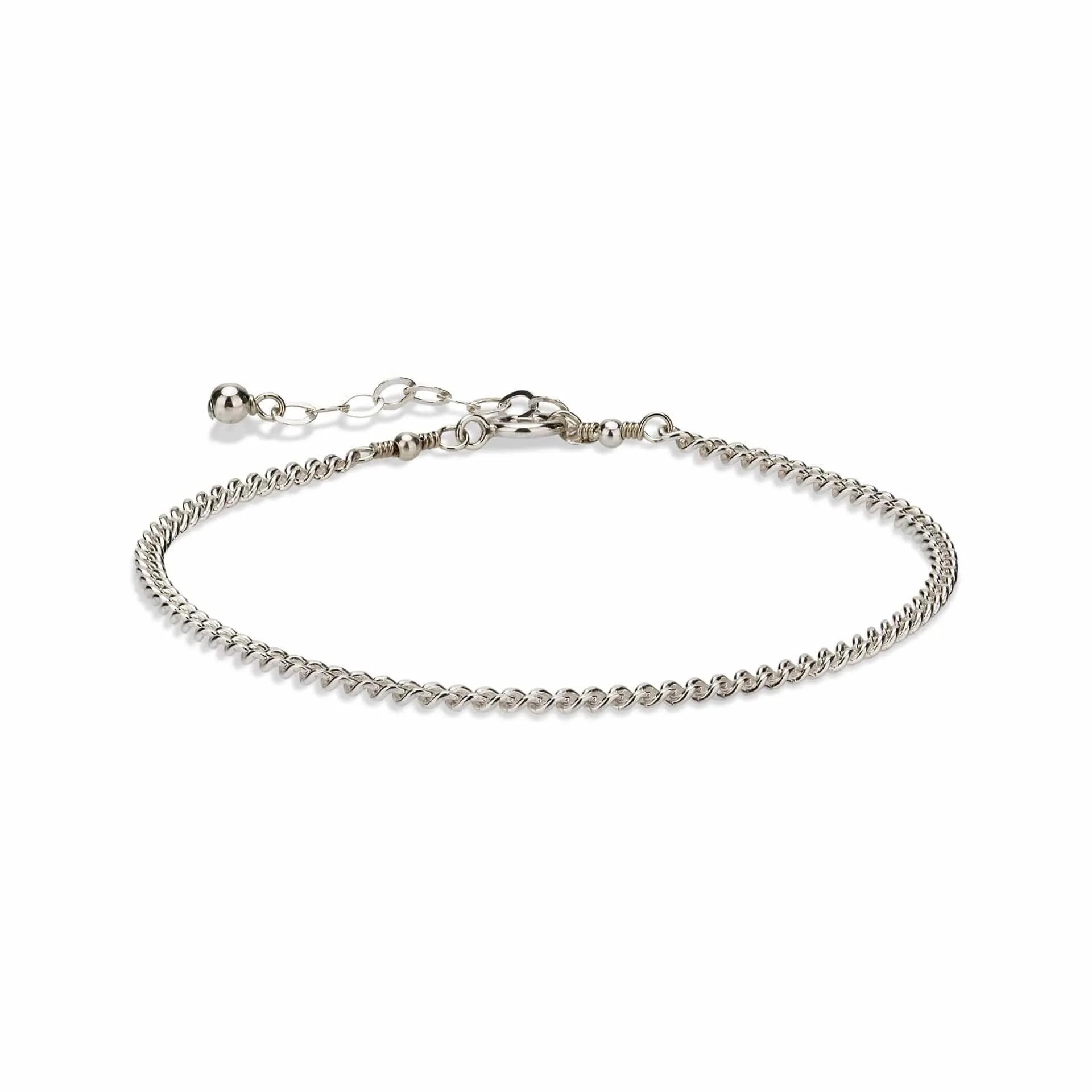 Sterling Silver Anklet, Dainty Minimalist Summer Silver Ankle Bracelet Chain for Women, Foot Jewelry