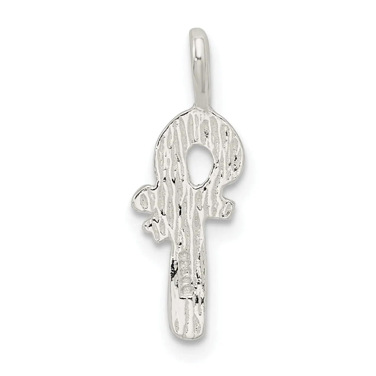 Sterling Silver Candy Cane Charm Pendant