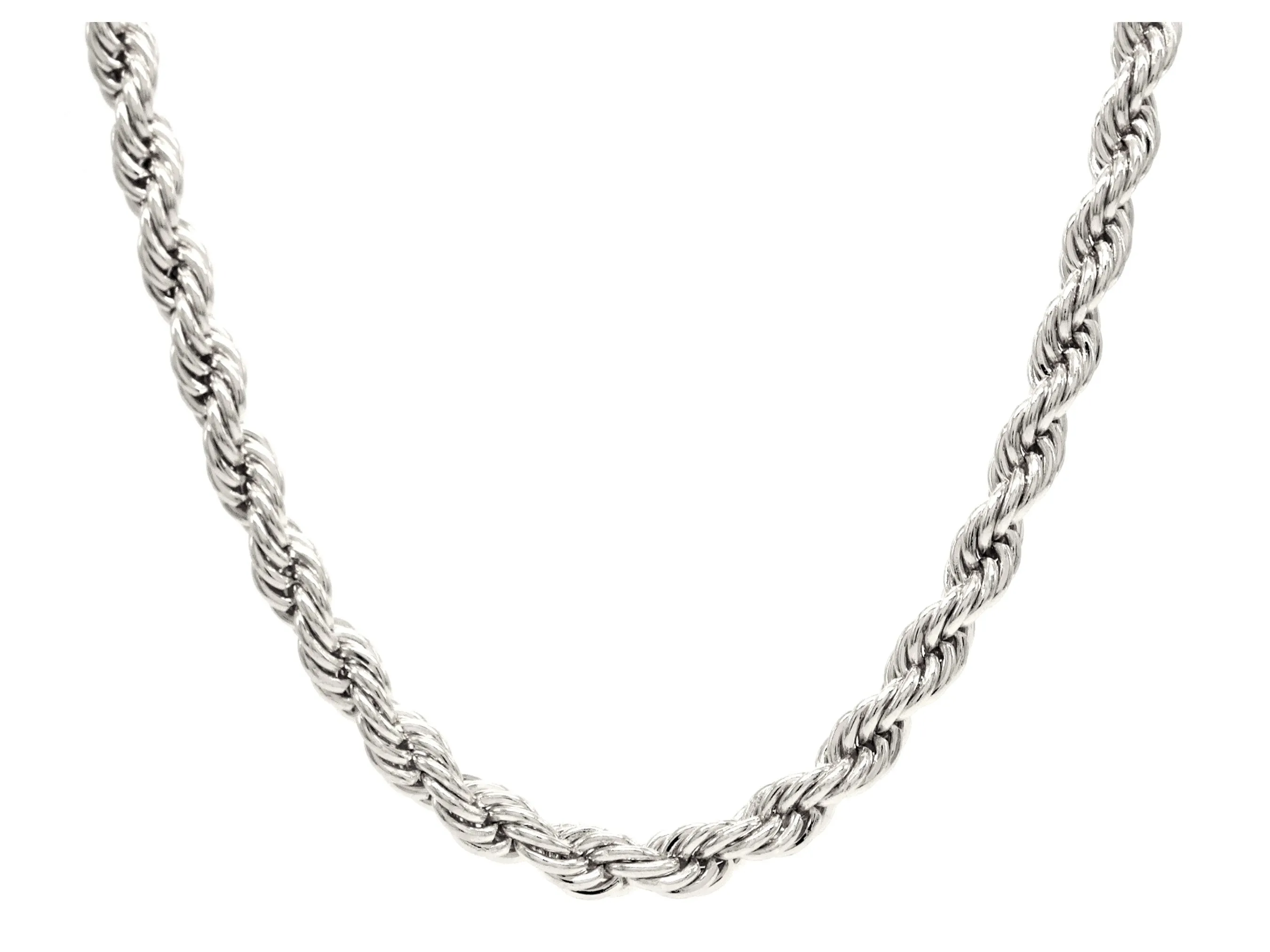 Sterling Silver Thick Rope Necklace