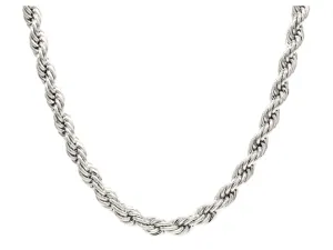 Sterling Silver Thick Rope Necklace