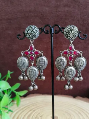 Stone Oxidized Dangler Earrings | Sarichka