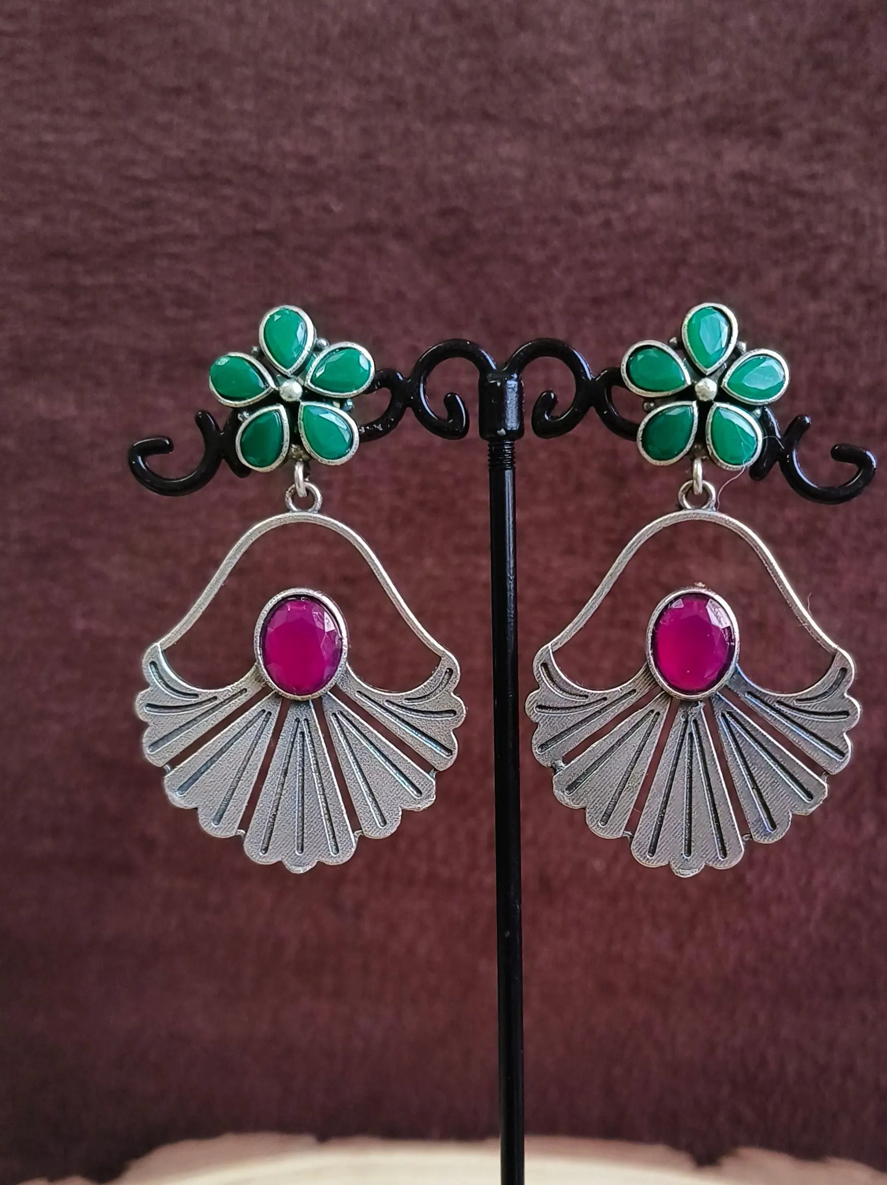 Stone Studded Dangler Earrings | Sarichka