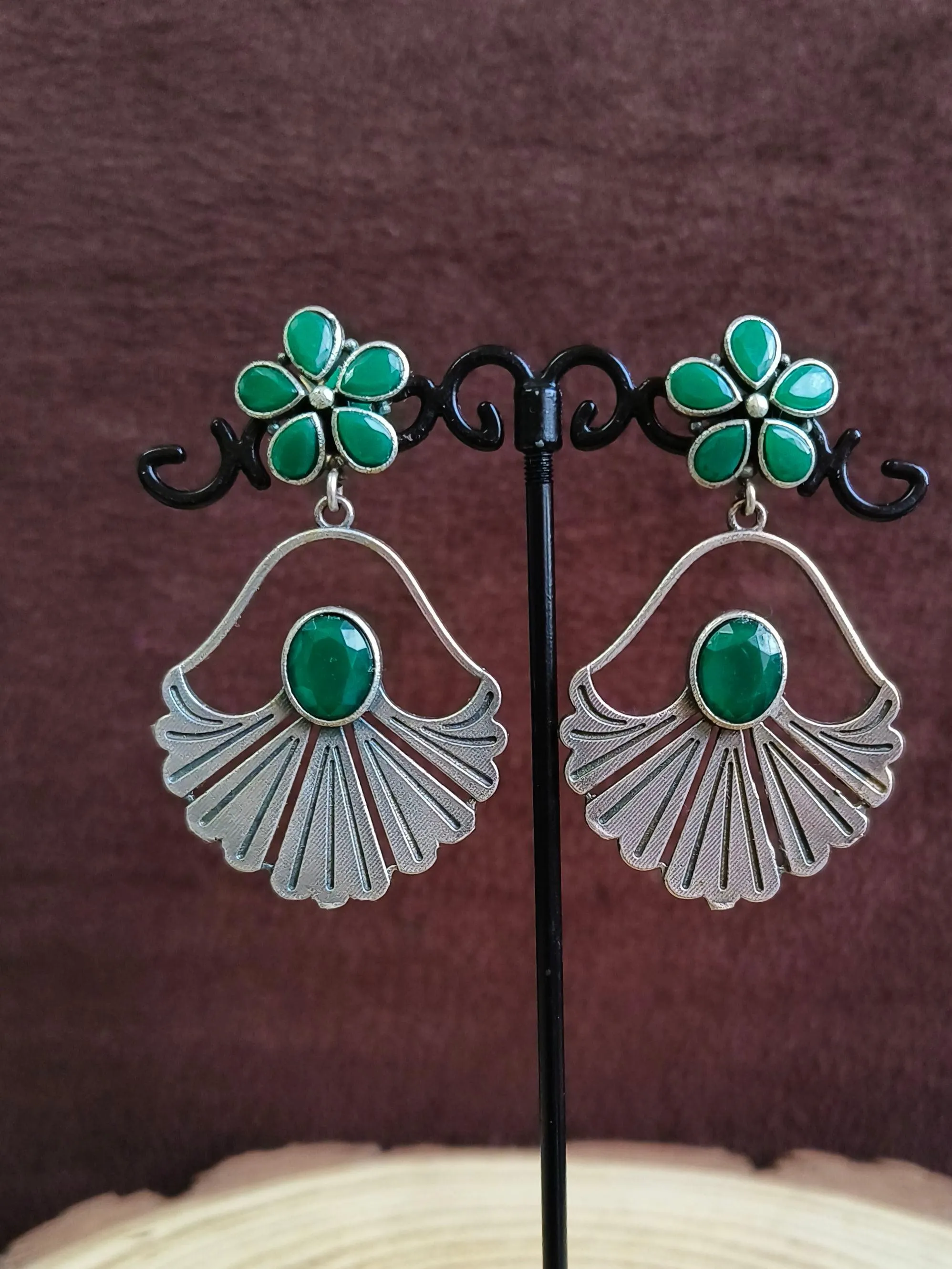 Stone Studded Dangler Earrings | Sarichka