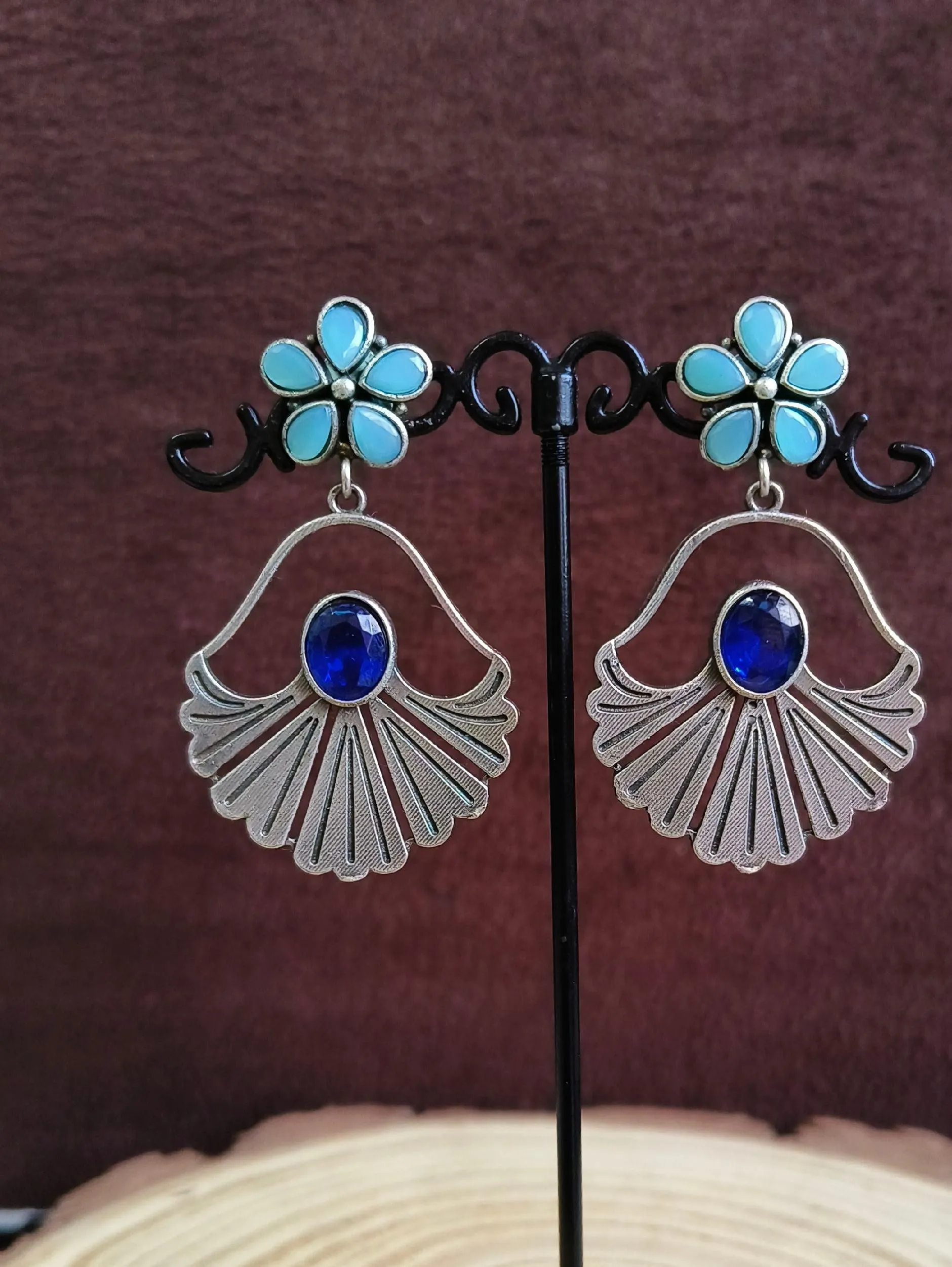 Stone Studded Dangler Earrings | Sarichka