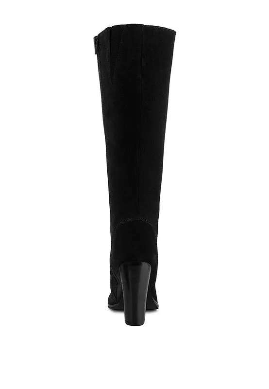 Street-Slay Antique Block Heeled Over Calf Boot