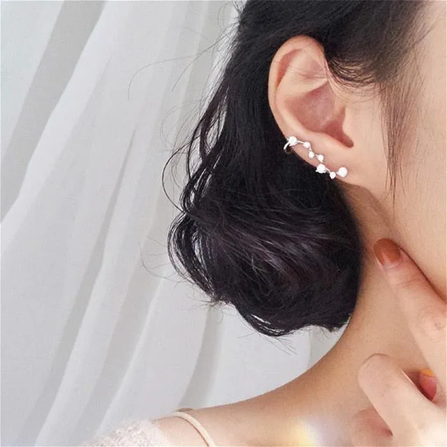 Stud earrings with diamond chips