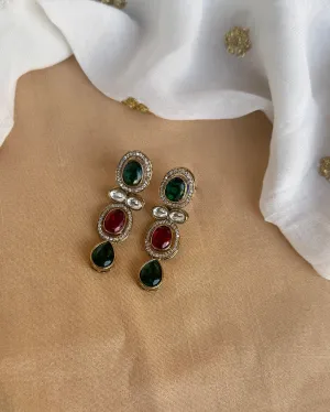 Stylish Victorian Polish Party Wear Earrings | Steorra Jewels