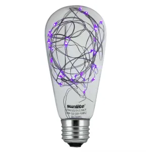 Sunlite  81189-SU - ST64/LED/DX/1.5W/P LED ST64 Vintage Style Decorative Bulb, Purple
