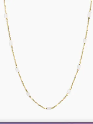 Tatum Beaded Necklace - White