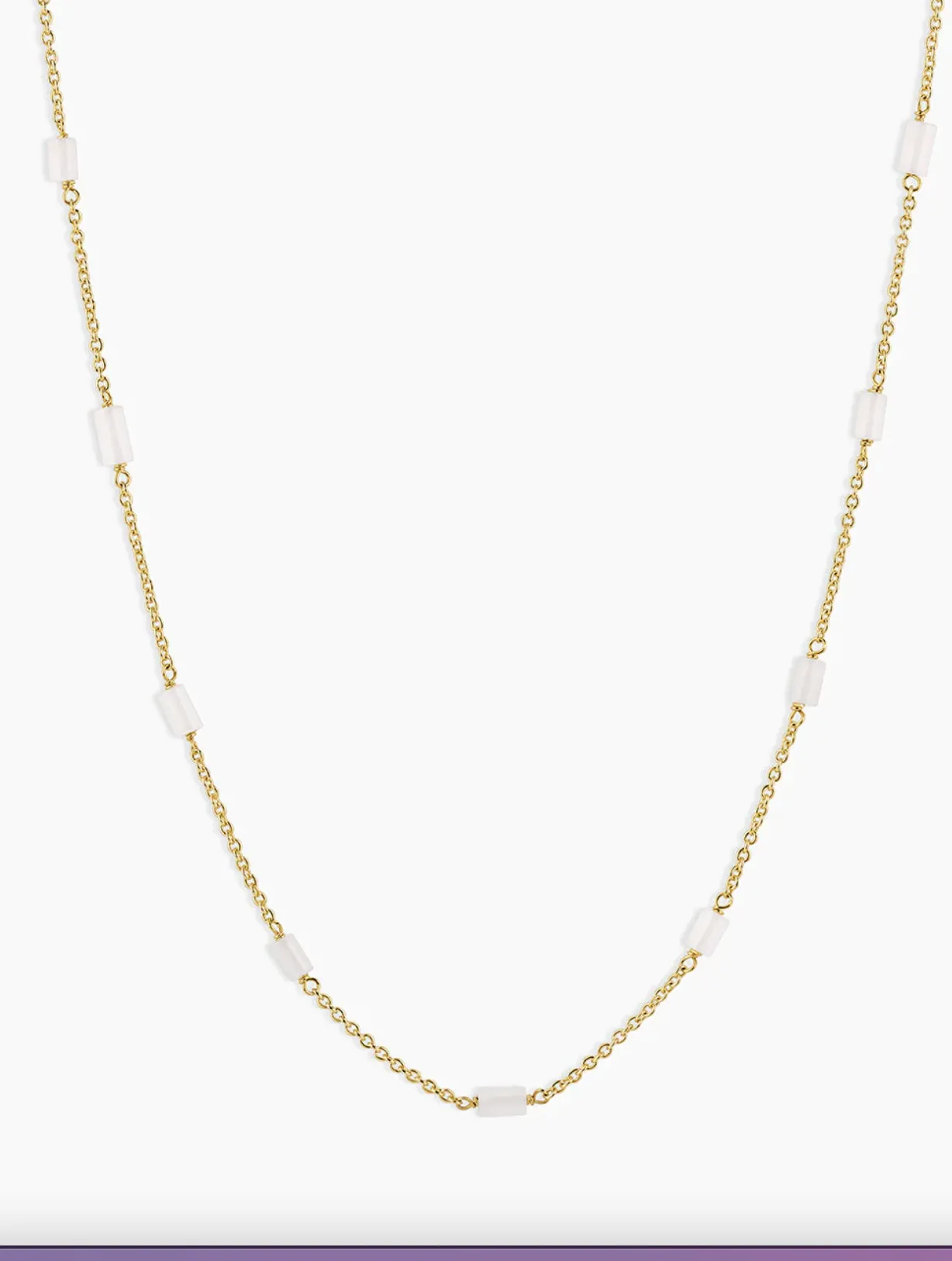Tatum Beaded Necklace - White