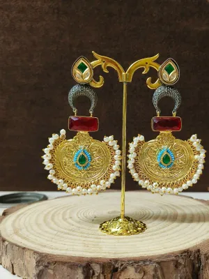 Teardrop Oxidized Dangler Earrings | Sarichka
