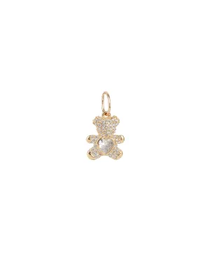 Teddy Heart Pavé Charm