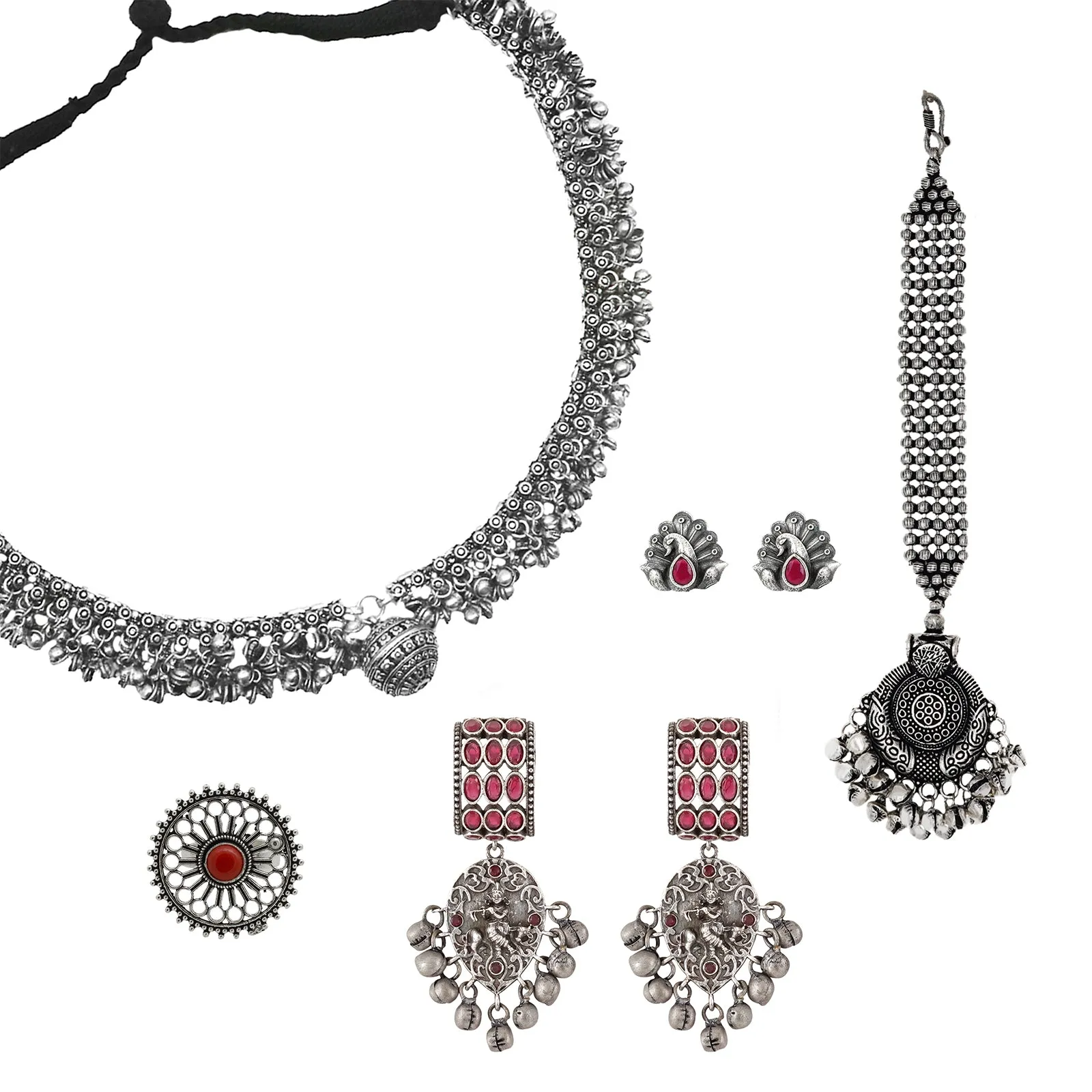 Teejh Yadava Oxidised Silver Jewellery Gift Set
