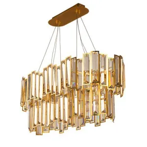 Tiara Ceiling Lamp 8 Bulbs - Gold Matt