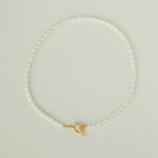 Timeless Pearl Beads Necklace with OT buckle