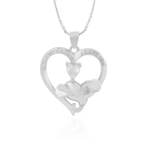 Tiny Elephant Trunk 925 Heartstone Harmony Pendants