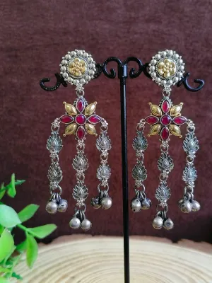 Traditional Oxidized Dangler Earrings | Sarichka