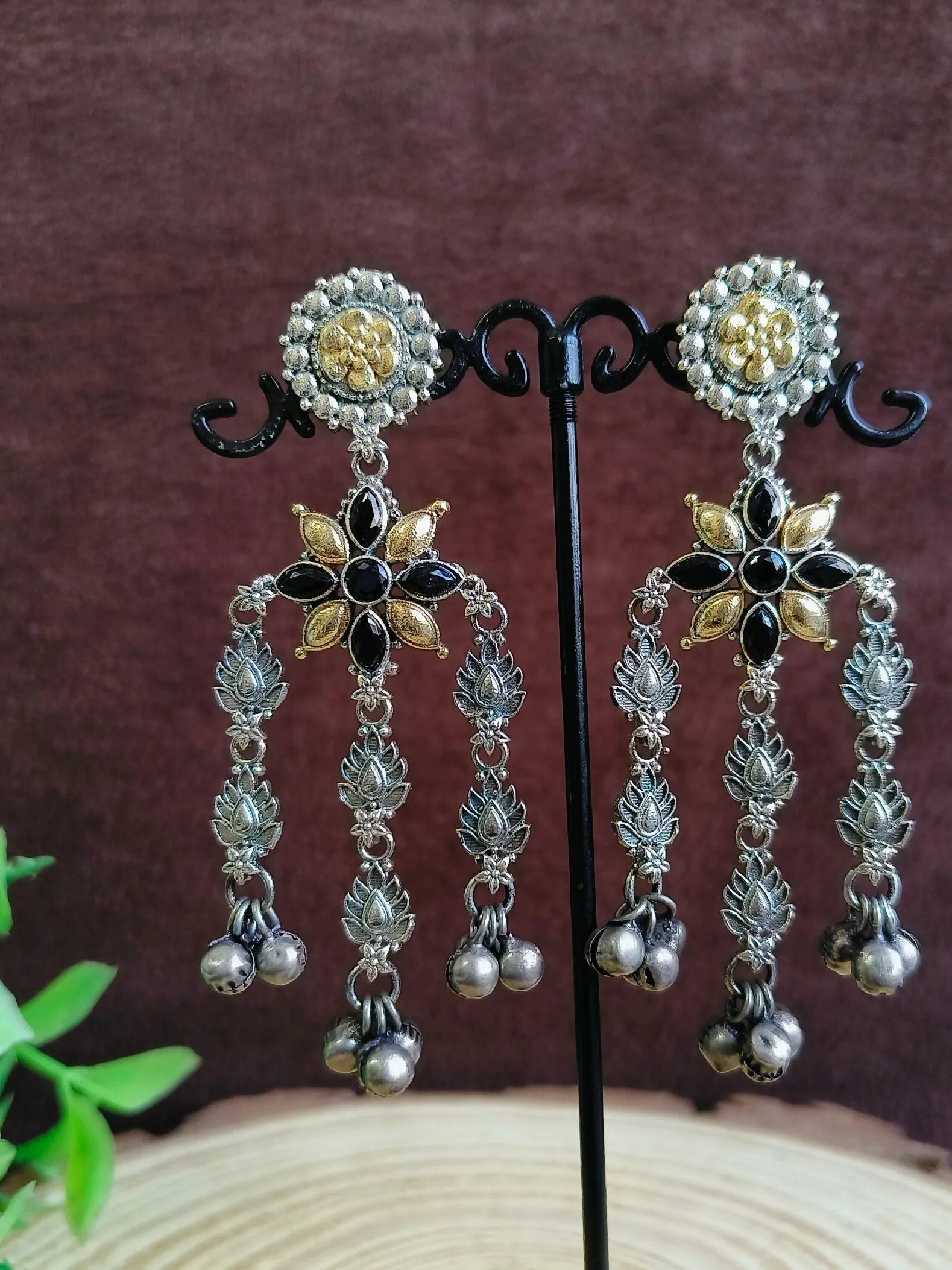 Traditional Oxidized Dangler Earrings | Sarichka