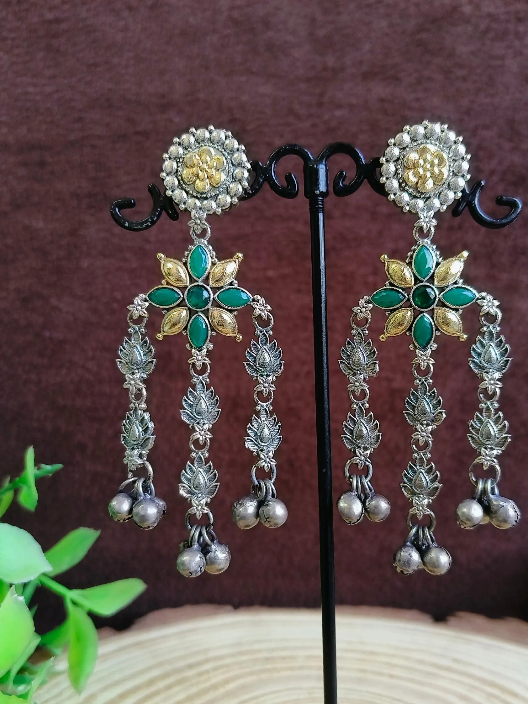 Traditional Oxidized Dangler Earrings | Sarichka