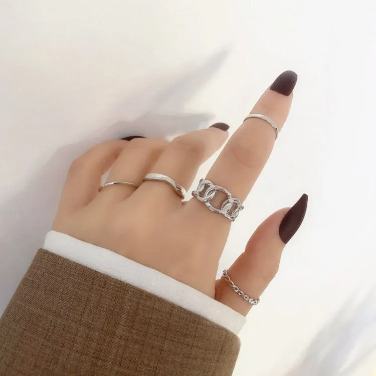 Twist Personalized Metal Fashion Ring Set