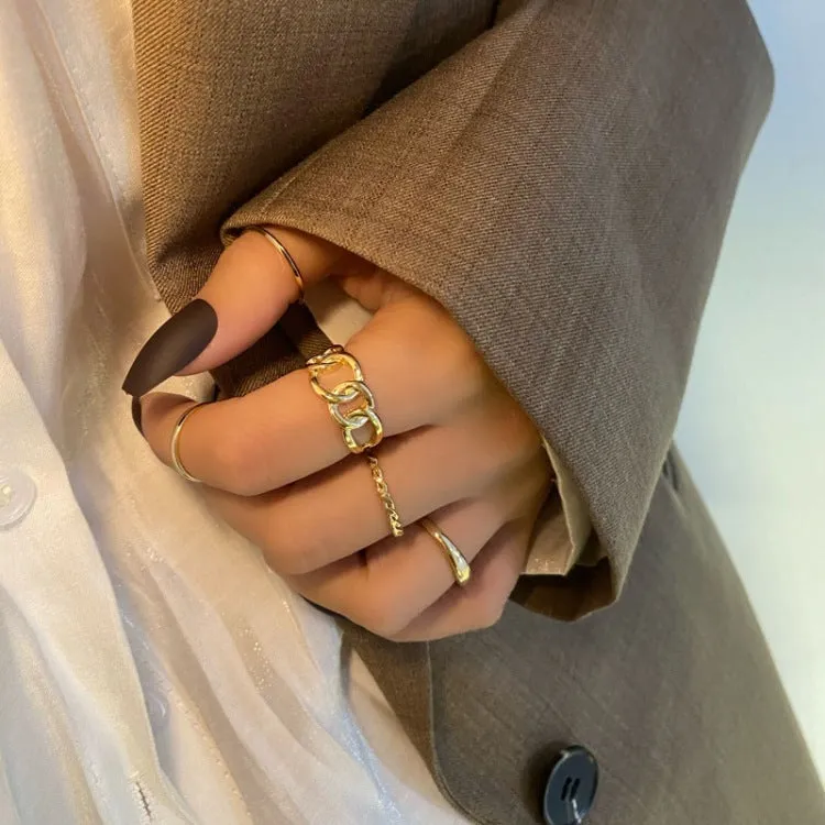 Twist Personalized Metal Fashion Ring Set