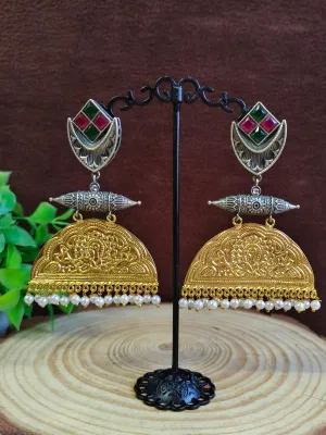 Urban Boho Oxidized Dangler Earrings | Sarichka