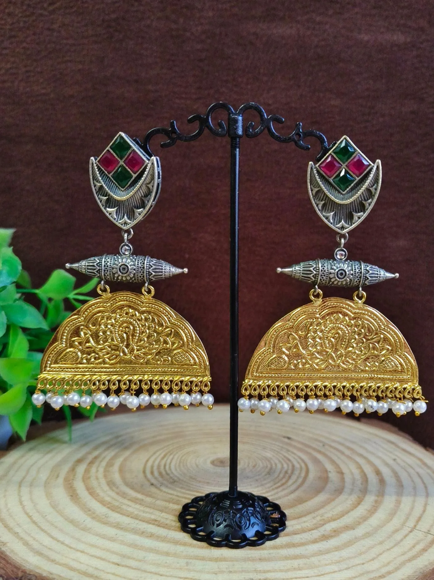 Urban Boho Oxidized Dangler Earrings | Sarichka