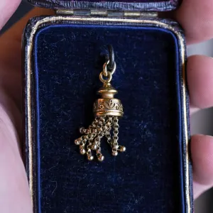 Victorian Etruscan Revival Tassel Pendant