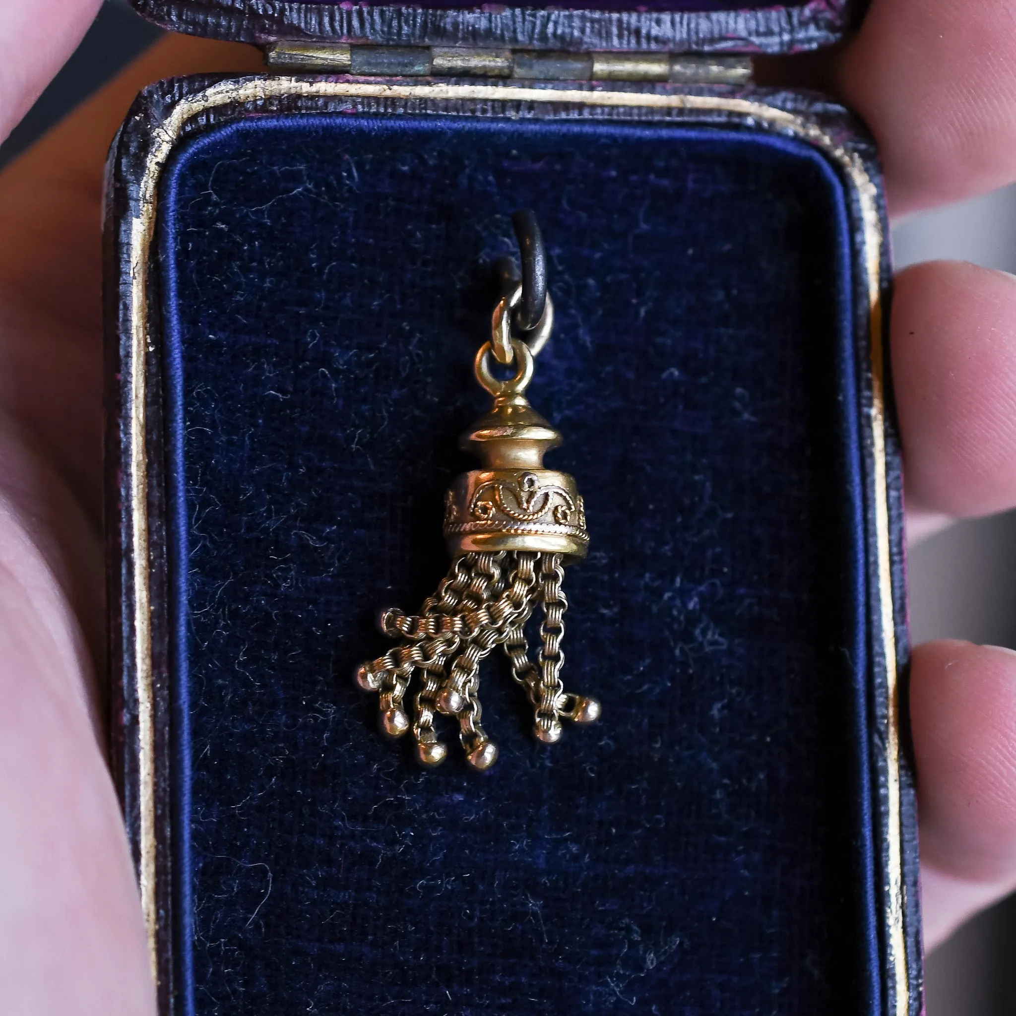 Victorian Etruscan Revival Tassel Pendant