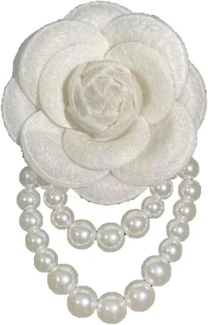Vintage Brooch Pins for Women Wool Camellia Flower Pearl Tassel Brooches Pin Bohemian Safety Pins Bracelets Brooch Pins Shawl Clips for Women Collar Brooch Valentine's Day Christmas Birthday