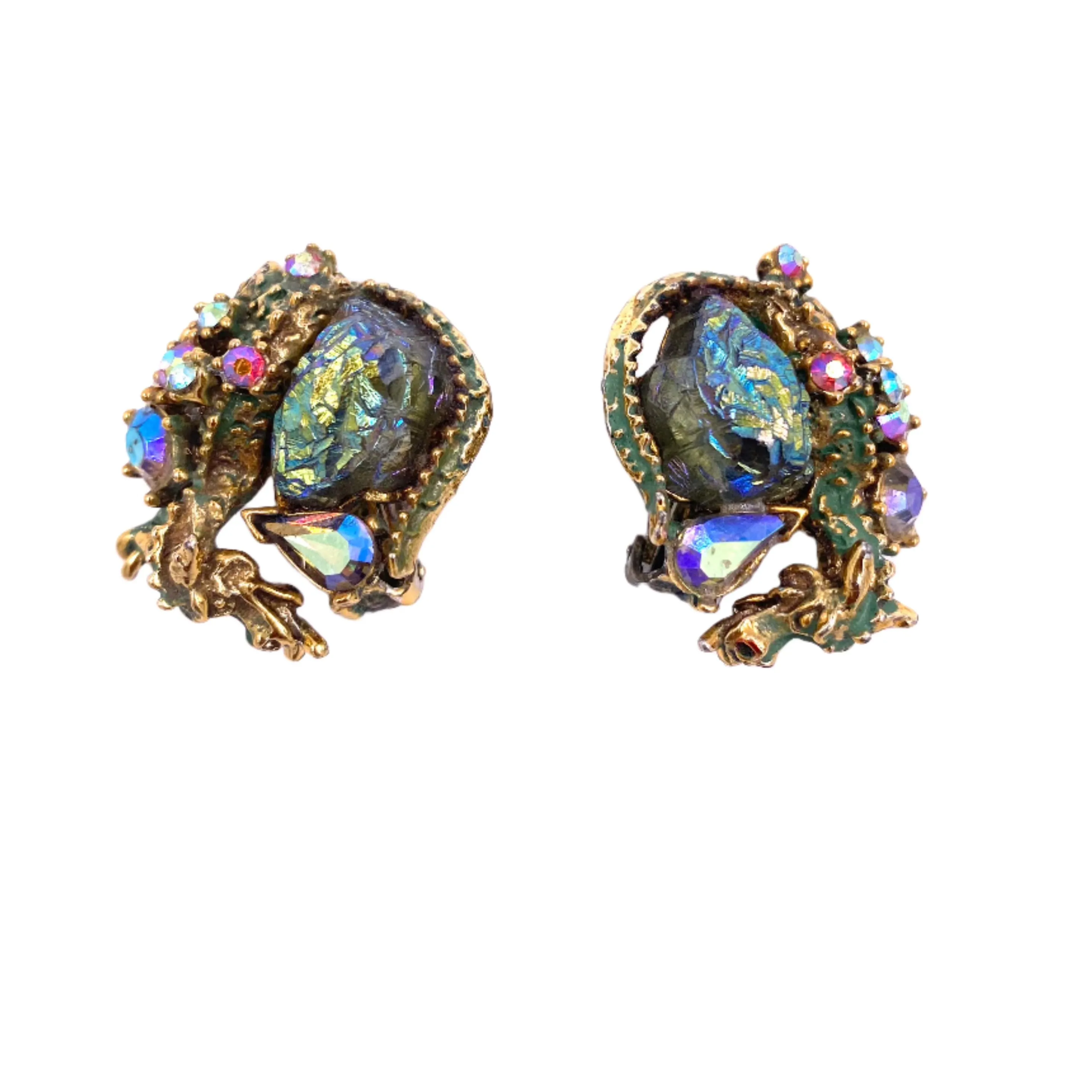 Vintage HAR Dragon Earrings 1959 " Cobra set"
