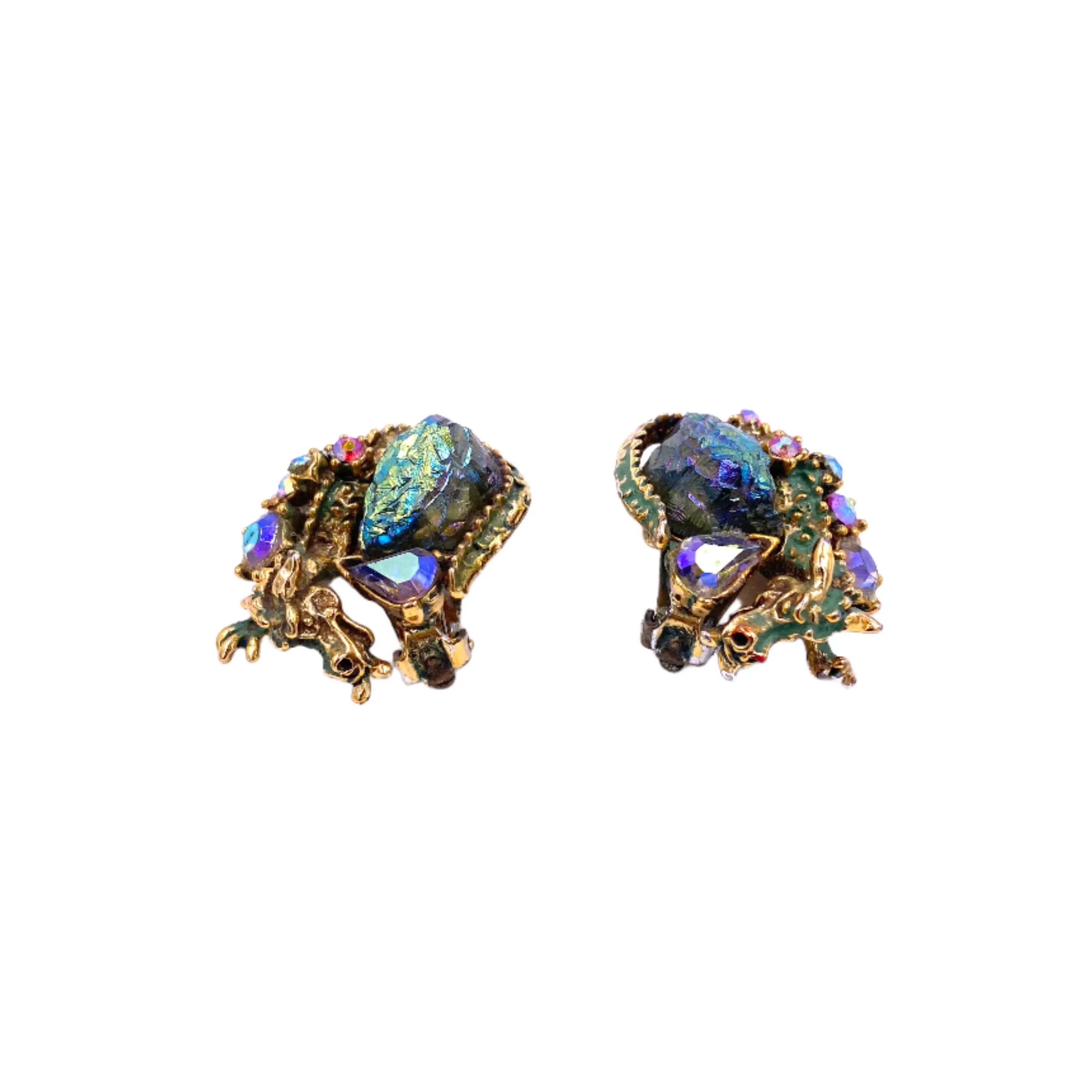 Vintage HAR Dragon Earrings 1959 " Cobra set"