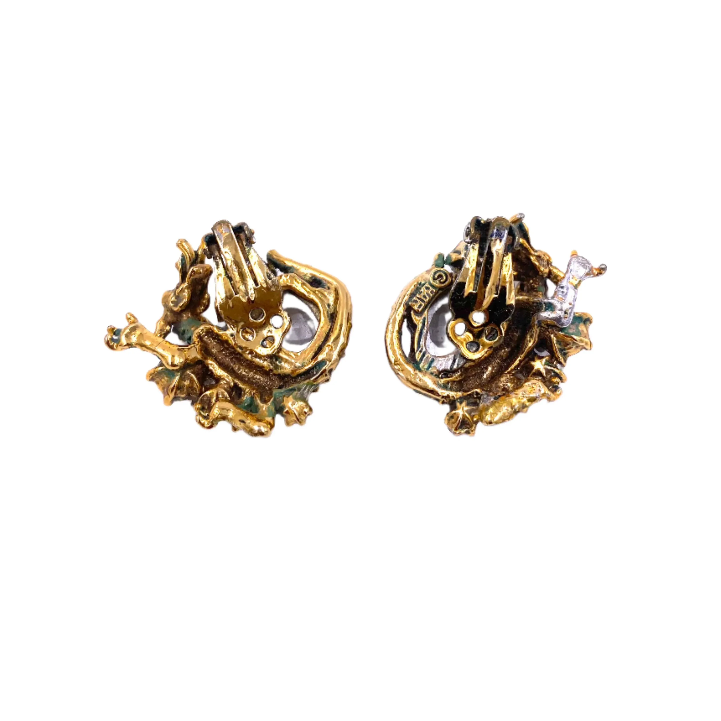 Vintage HAR Dragon Earrings 1959 " Cobra set"