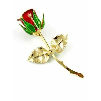 Vintage Single Red Rose Brooch 1960S Your Name Rose?