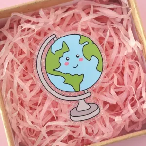 World Globe Teacher Acrylic Brooch