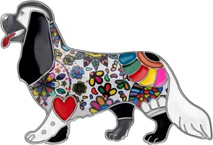 Zinc Alloy Adorable Basset Hound Dog Brooches Pins Pets Jewelry Enamel Gifts for Women Kids Girls Party Gifts Charms Ornament